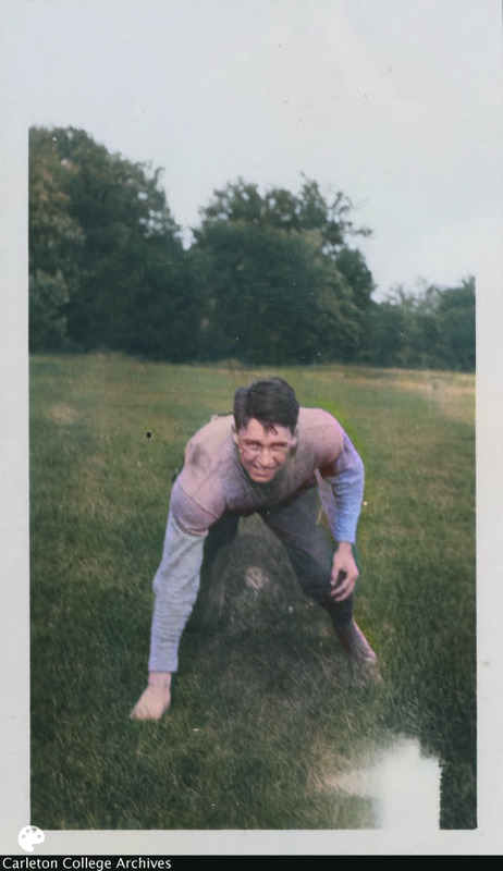 Colorized: Addington 1928 - halfback and quarterback