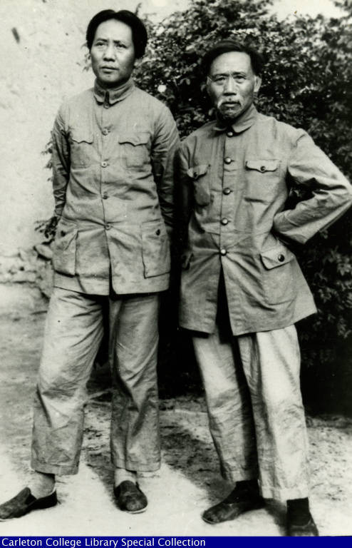 Mao Tsetung 毛澤東 and Hsu Teh-li 徐特立<br /><br />
 (1938)<br /><br />
