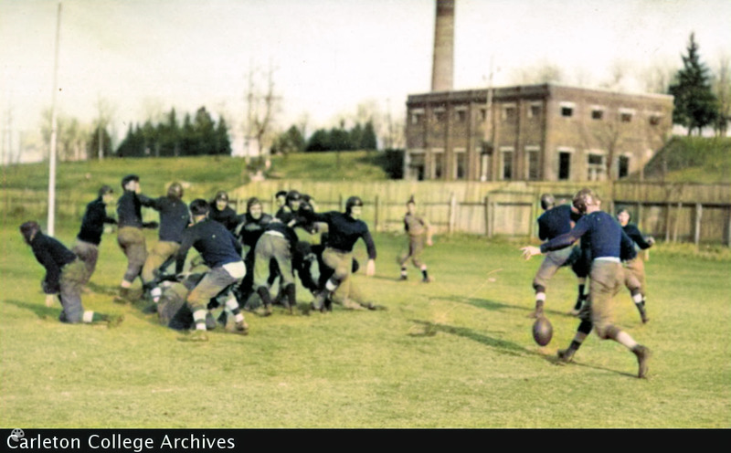 COLORIZED Football drop kick