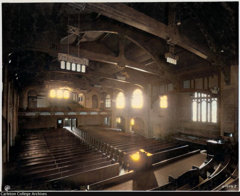 COLORIZED: Interior of the chapel from the choir loft