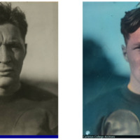 COLORIZED: Football portraits: Sterling Anderson 1927