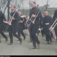 COLORIZED: Carleton Band on parade