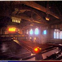 COLORIZED: Interior of the chapel from the choir loft