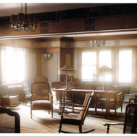 COLORIZED: New Women's Dormitory / Nourse Hall interior: parlors