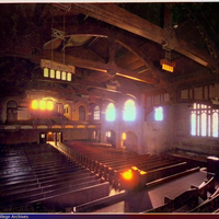 COLORIZED: Interior of the chapel from the choir loft
