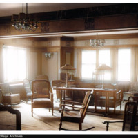 COLORIZED: New Women's Dormitory / Nourse Hall interior: parlors