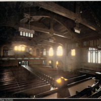 COLORIZED: Interior of the chapel from the choir loft